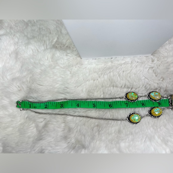 925 Yellow Lace Agate 💛 Triplet Opal Gemstone Necklace - Picture 4 of 5